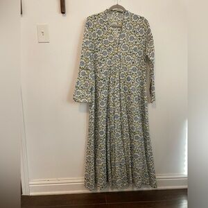 Indian Cotton Lightweight Maxi Dress Block Print